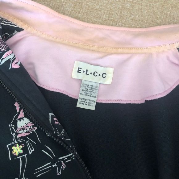 ELCC zipper jacket plus size 1X black pink - Picture 9 of 13